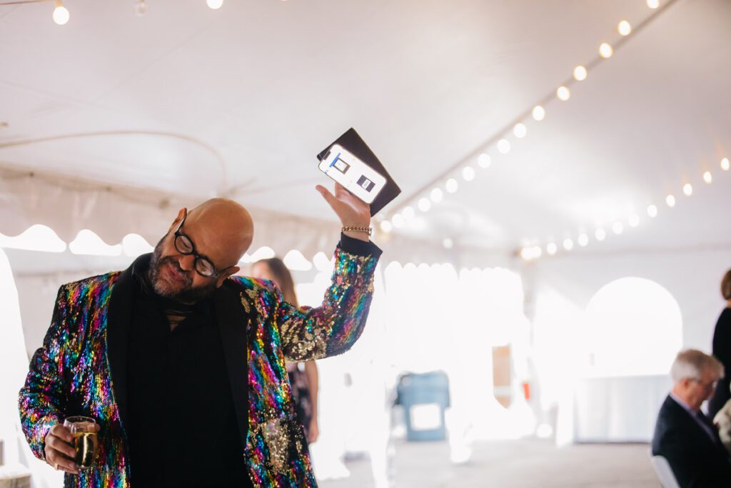 man at an auction