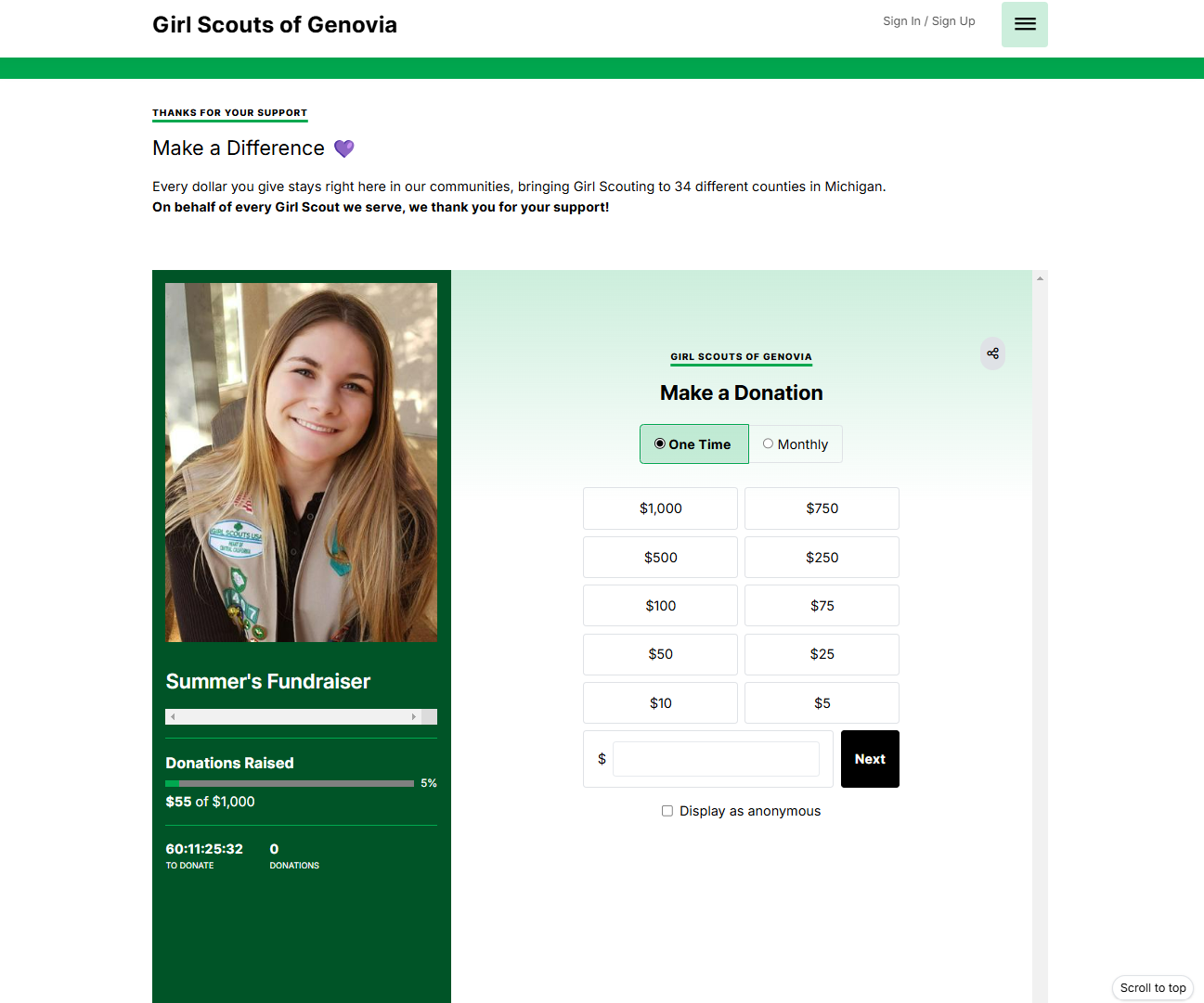make a donation