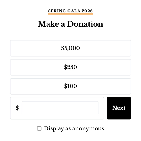 Online donation form